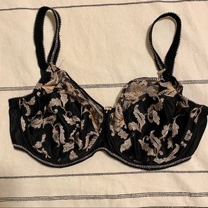 Fantasie Black Gold Bra sz 38GG (UK) / 38J (US)